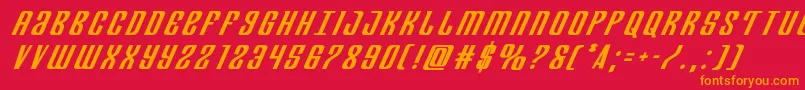 Departmenthbolditaltitle Font – Orange Fonts on Red Background