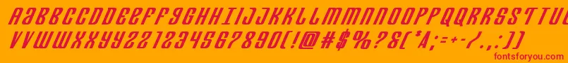 Departmenthbolditaltitle Font – Red Fonts on Orange Background