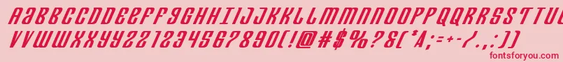 Fonte Departmenthbolditaltitle – fontes vermelhas em um fundo rosa