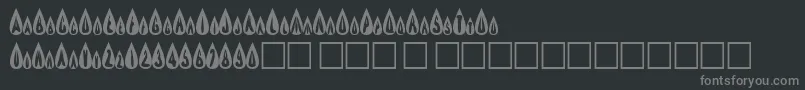 フォントEfburner – 黒い背景に灰色の文字