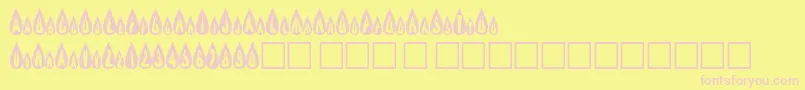 Efburner Font – Pink Fonts on Yellow Background