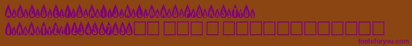 Efburner-Schriftart – Violette Schriften auf braunem Hintergrund