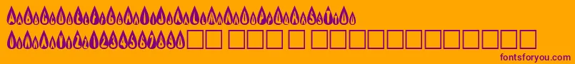 Efburner Font – Purple Fonts on Orange Background