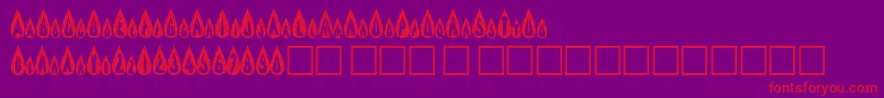 Efburner Font – Red Fonts on Purple Background