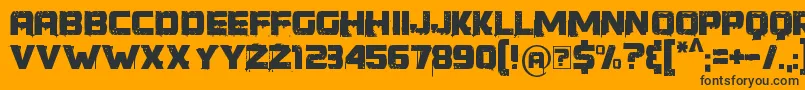 YoungerThanMe Font – Black Fonts on Orange Background