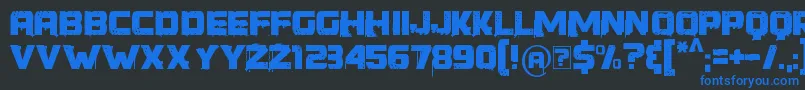 YoungerThanMe Font – Blue Fonts on Black Background