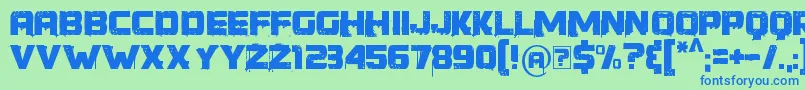 YoungerThanMe Font – Blue Fonts on Green Background