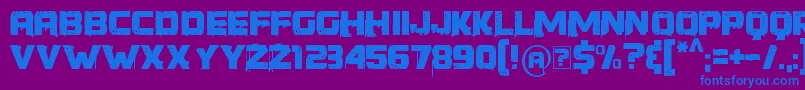 YoungerThanMe Font – Blue Fonts on Purple Background