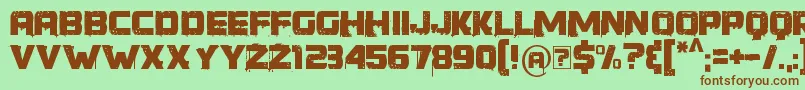 YoungerThanMe Font – Brown Fonts on Green Background