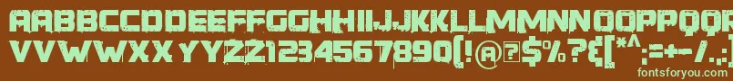 YoungerThanMe Font – Green Fonts on Brown Background