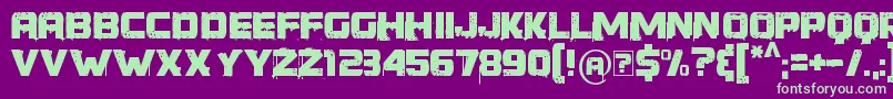 YoungerThanMe Font – Green Fonts on Purple Background