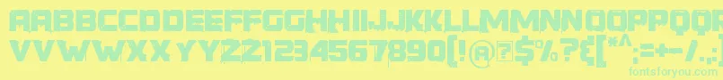 Шрифт YoungerThanMe – зелёные шрифты на жёлтом фоне