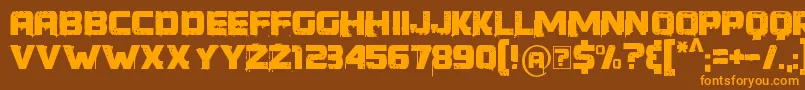 YoungerThanMe Font – Orange Fonts on Brown Background