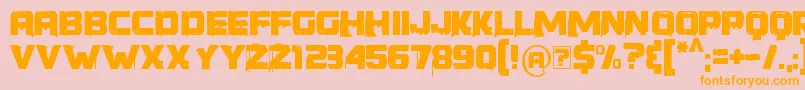 YoungerThanMe Font – Orange Fonts on Pink Background