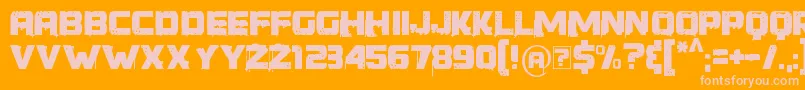 YoungerThanMe Font – Pink Fonts on Orange Background