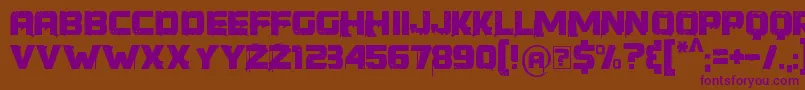 YoungerThanMe Font – Purple Fonts on Brown Background