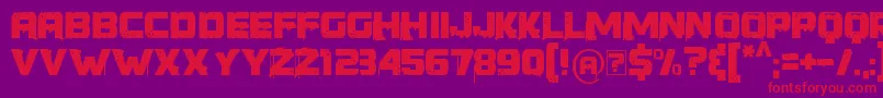YoungerThanMe Font – Red Fonts on Purple Background