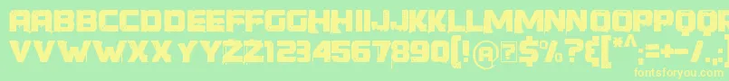 YoungerThanMe Font – Yellow Fonts on Green Background