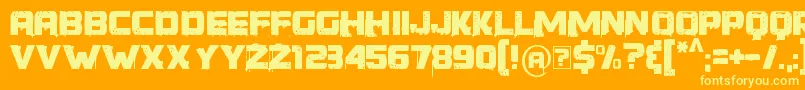 YoungerThanMe Font – Yellow Fonts on Orange Background