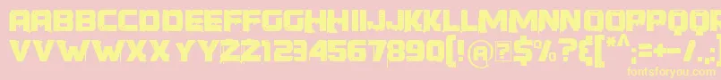 YoungerThanMe Font – Yellow Fonts on Pink Background