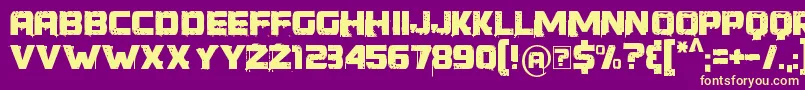 YoungerThanMe Font – Yellow Fonts on Purple Background