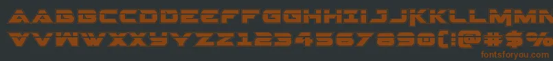Gemina2acadlaser-fontti – ruskeat fontit mustalla taustalla