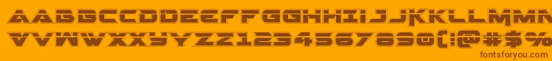 Gemina2acadlaser Font – Brown Fonts on Orange Background