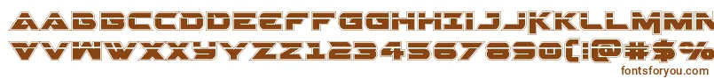 Gemina2acadlaser-fontti – ruskeat fontit valkoisella taustalla