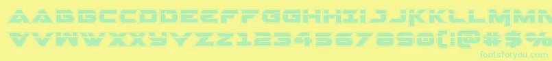 Gemina2acadlaser Font – Green Fonts on Yellow Background