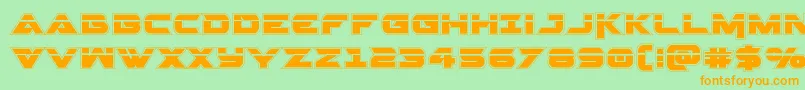 Gemina2acadlaser Font – Orange Fonts on Green Background