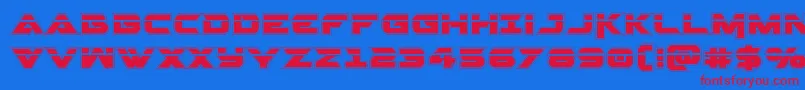 Gemina2acadlaser-fontti – punaiset fontit sinisellä taustalla