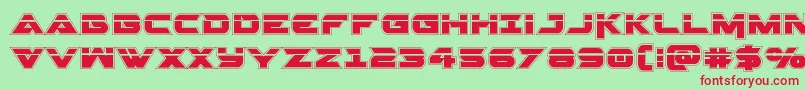 Gemina2acadlaser Font – Red Fonts on Green Background