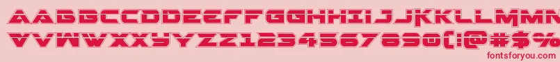 Gemina2acadlaser Font – Red Fonts on Pink Background