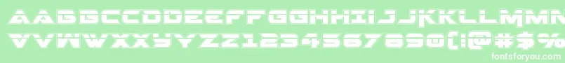 Gemina2acadlaser Font – White Fonts on Green Background