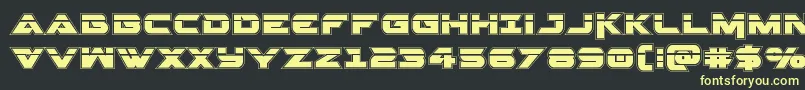 Gemina2acadlaser Font – Yellow Fonts on Black Background