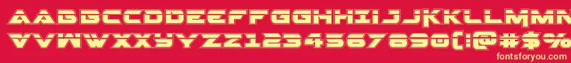 Gemina2acadlaser Font – Yellow Fonts on Red Background