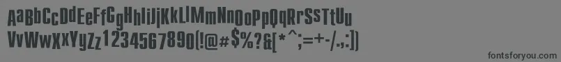 フォントCompactdancec – 黒い文字の灰色の背景