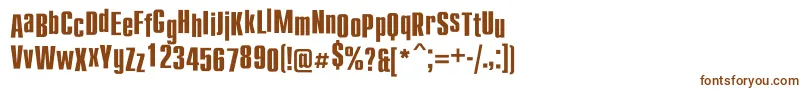 Compactdancec-fontti – ruskeat fontit valkoisella taustalla
