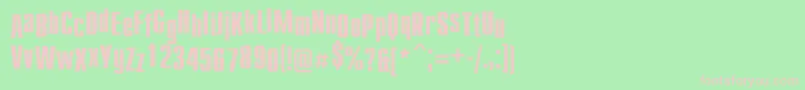 Compactdancec Font – Pink Fonts on Green Background