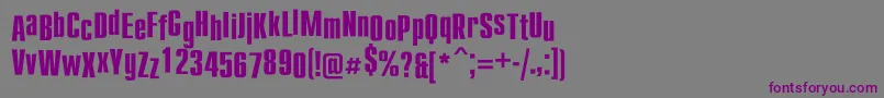 フォントCompactdancec – 紫色のフォント、灰色の背景