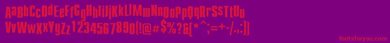 Compactdancec Font – Red Fonts on Purple Background