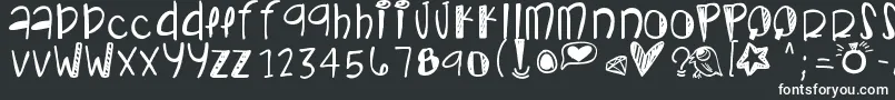 フォントCoralglow – 黒い背景に白い文字