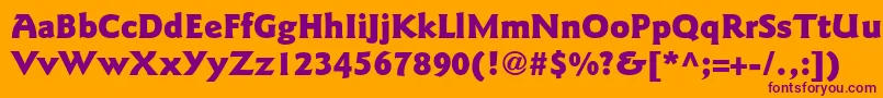 GoudysansstdBlack Font – Purple Fonts on Orange Background