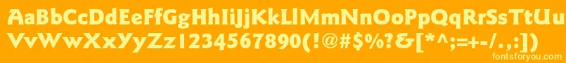 GoudysansstdBlack Font – Yellow Fonts on Orange Background