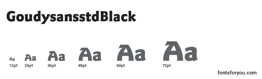 GoudysansstdBlack Font Sizes