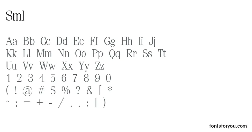 Sml Font – alphabet, numbers, special characters
