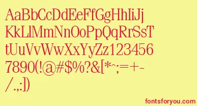 Sml font – Red Fonts On Yellow Background