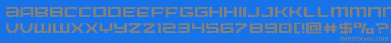 Laserwolflight-Schriftart – Graue Schriften auf blauem Hintergrund