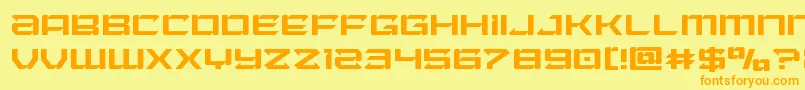 Laserwolflight Font – Orange Fonts on Yellow Background