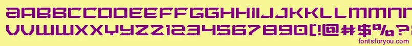 Laserwolflight Font – Purple Fonts on Yellow Background